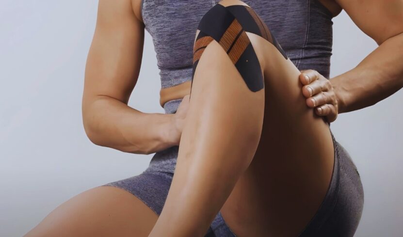 KT tape knee support